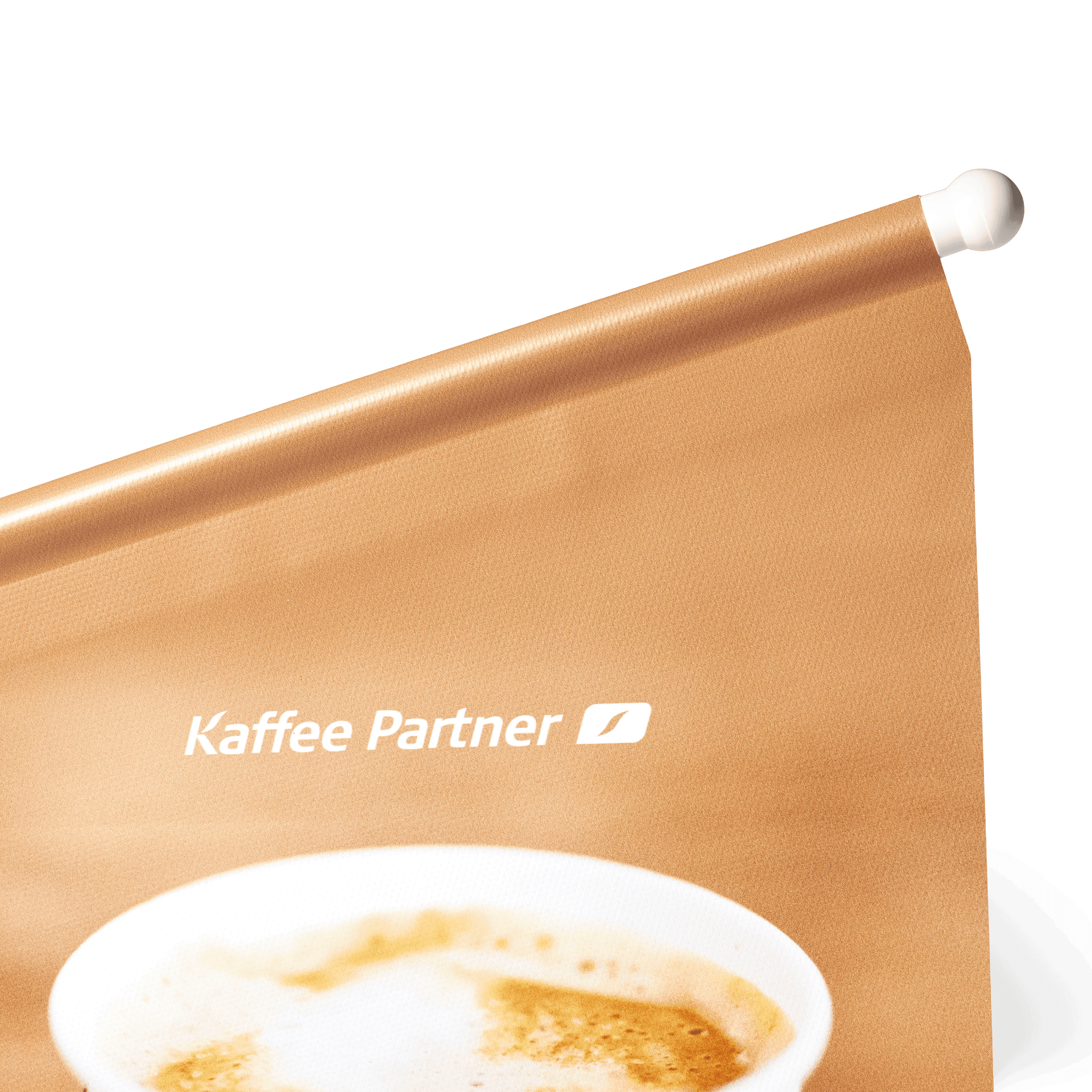 Kaffee Partner Kioskfahne zur Außenanbringung