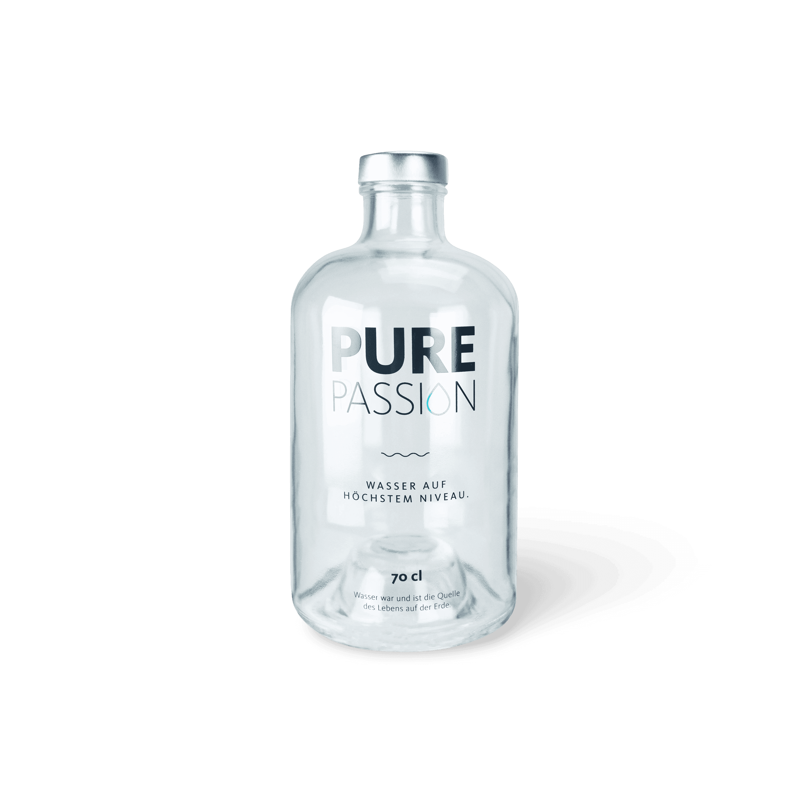 Glasflasche PURE Passion 0,7 Liter mit Deckel