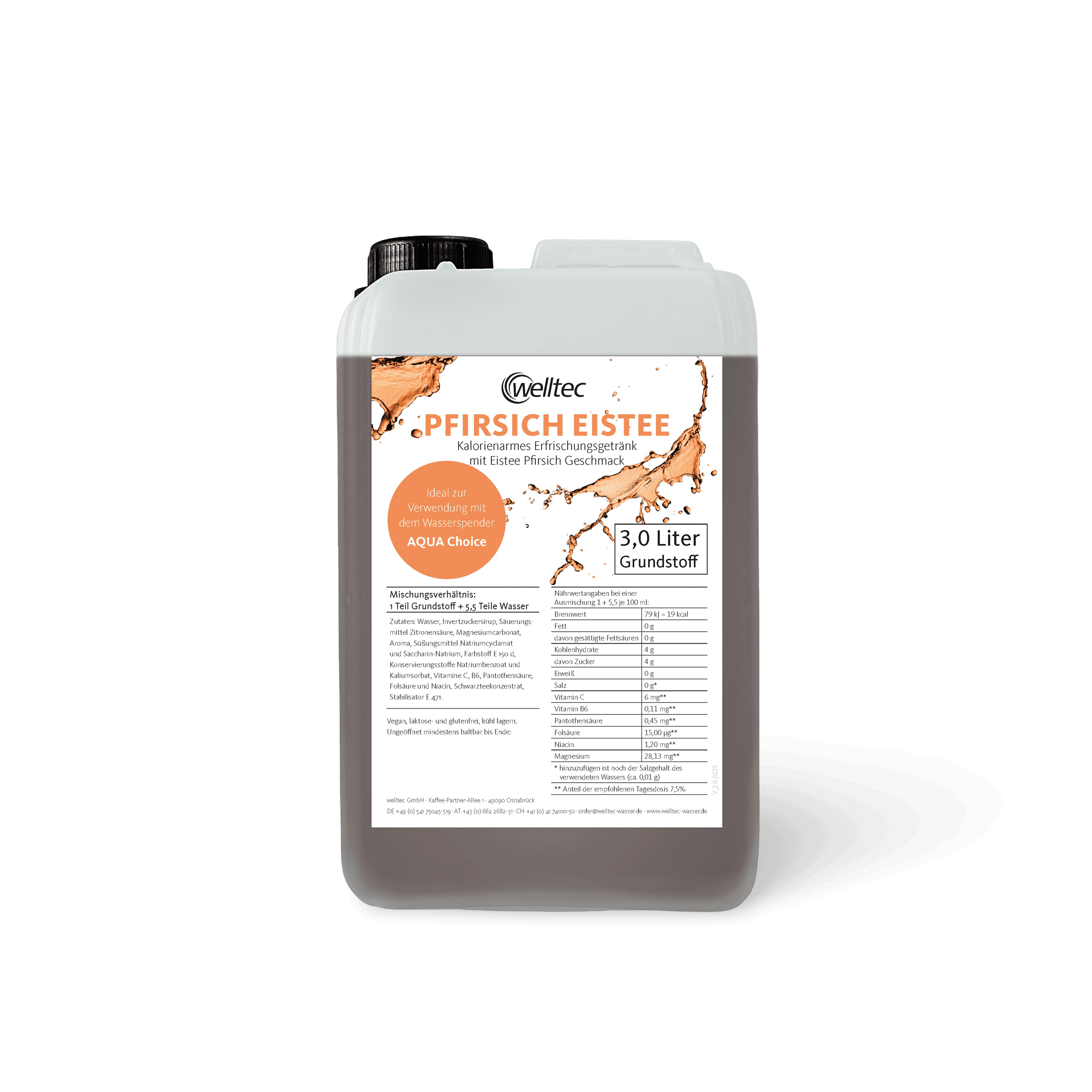 Weltec Pfirsichtee 3 Liter