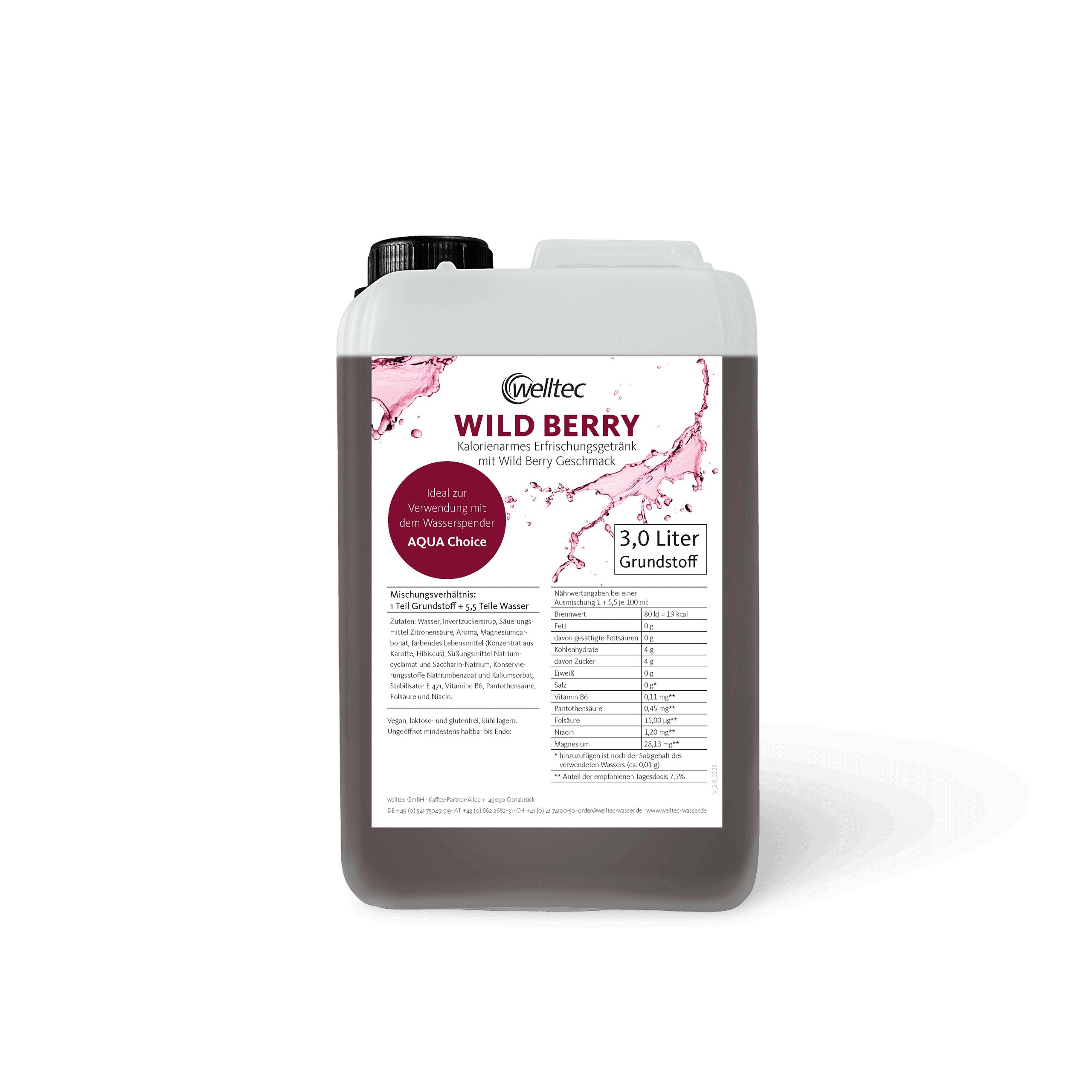 Welltec Wild Berry 3 Liter
