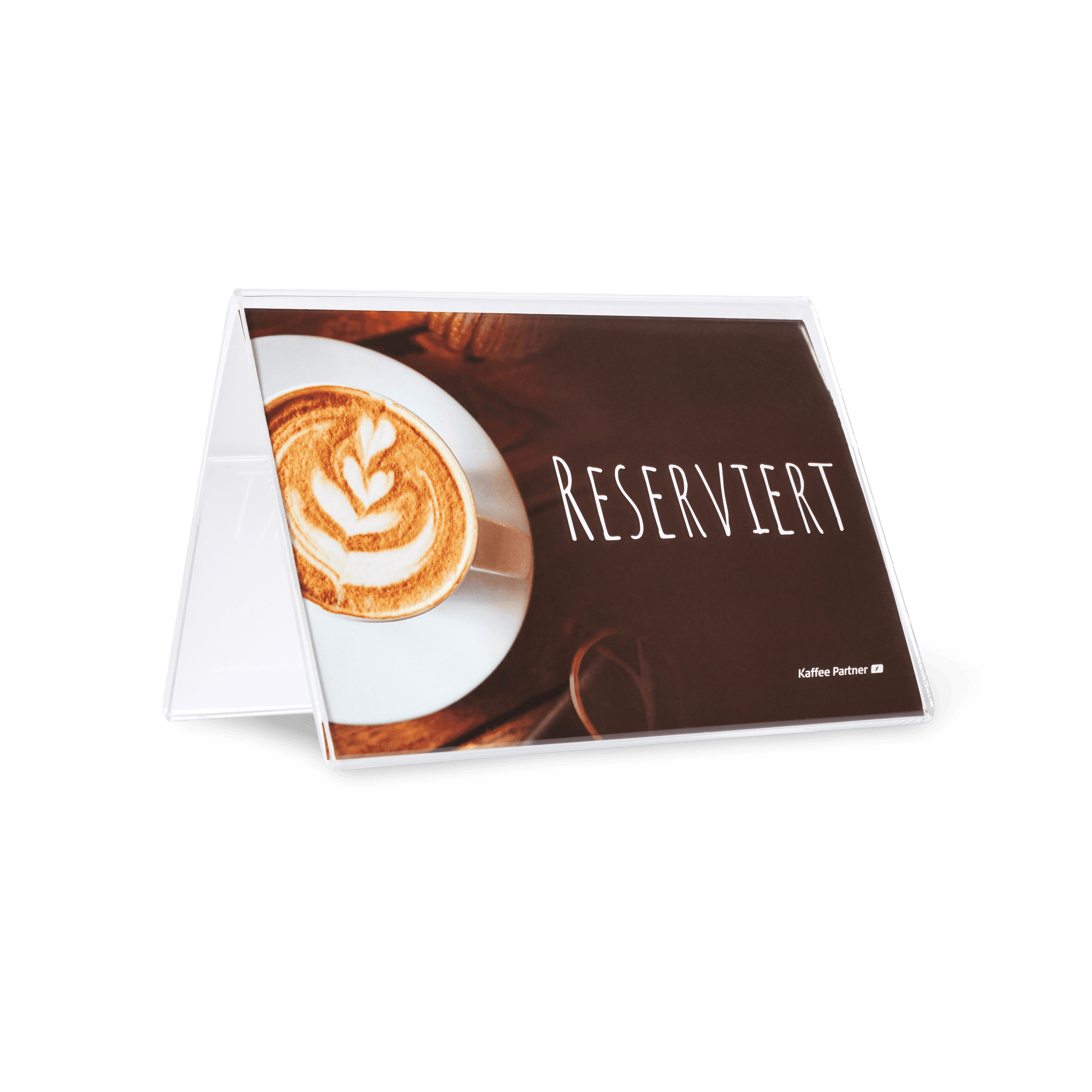 Kaffee Partner Tischaufsteller mit Einleger