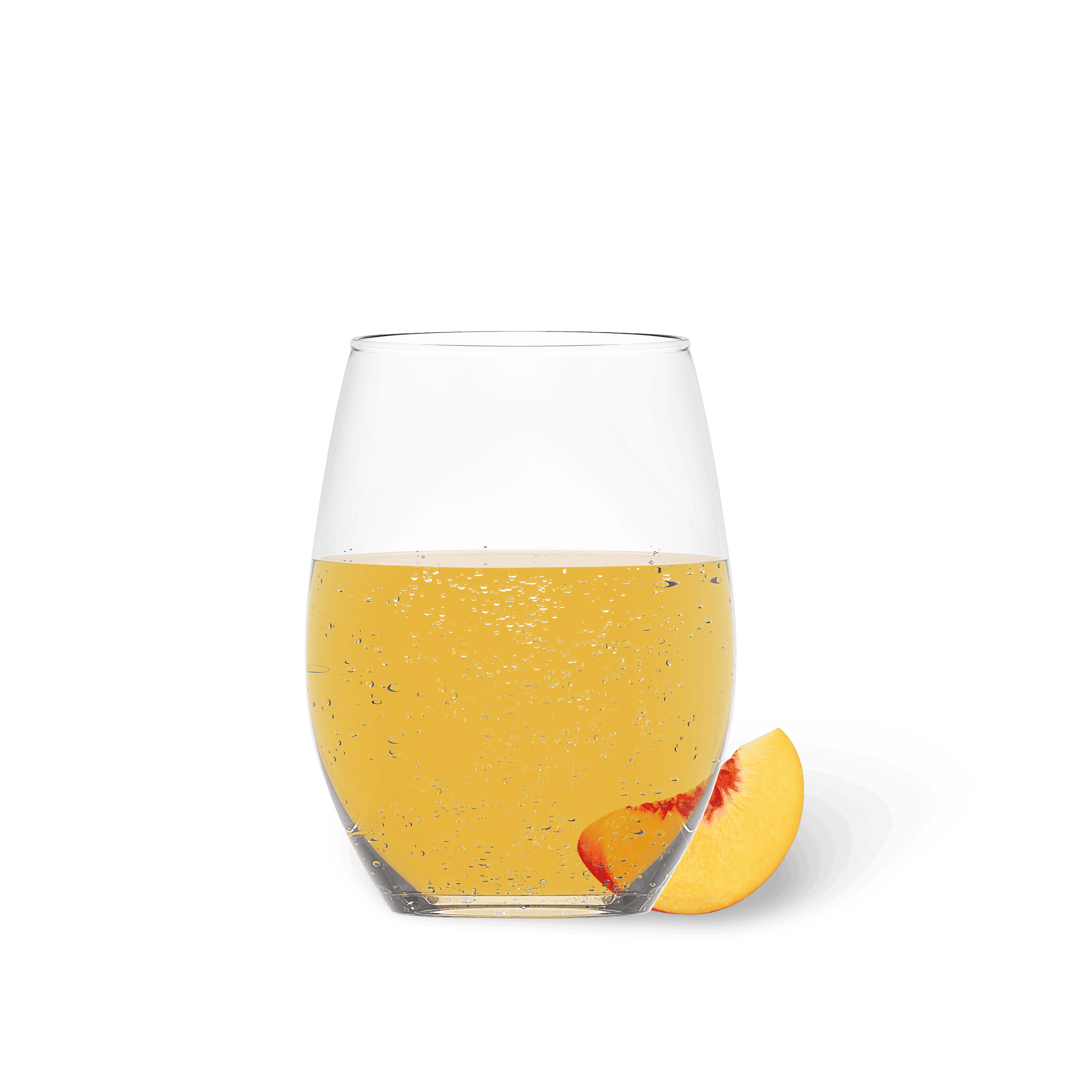 Pfirsich Getraenk im Glas
