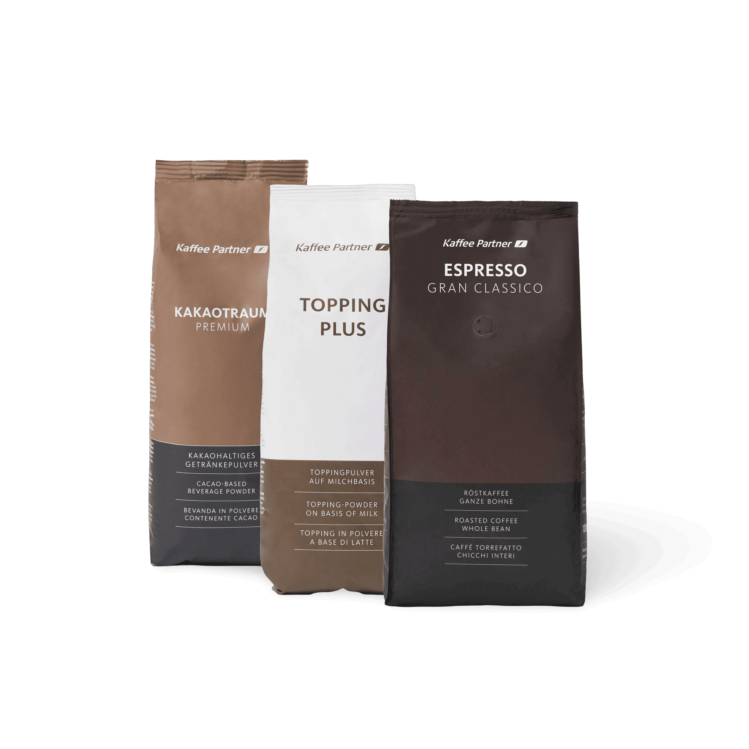 Kaffee Partner Set mit Kakao Topping und Espresso