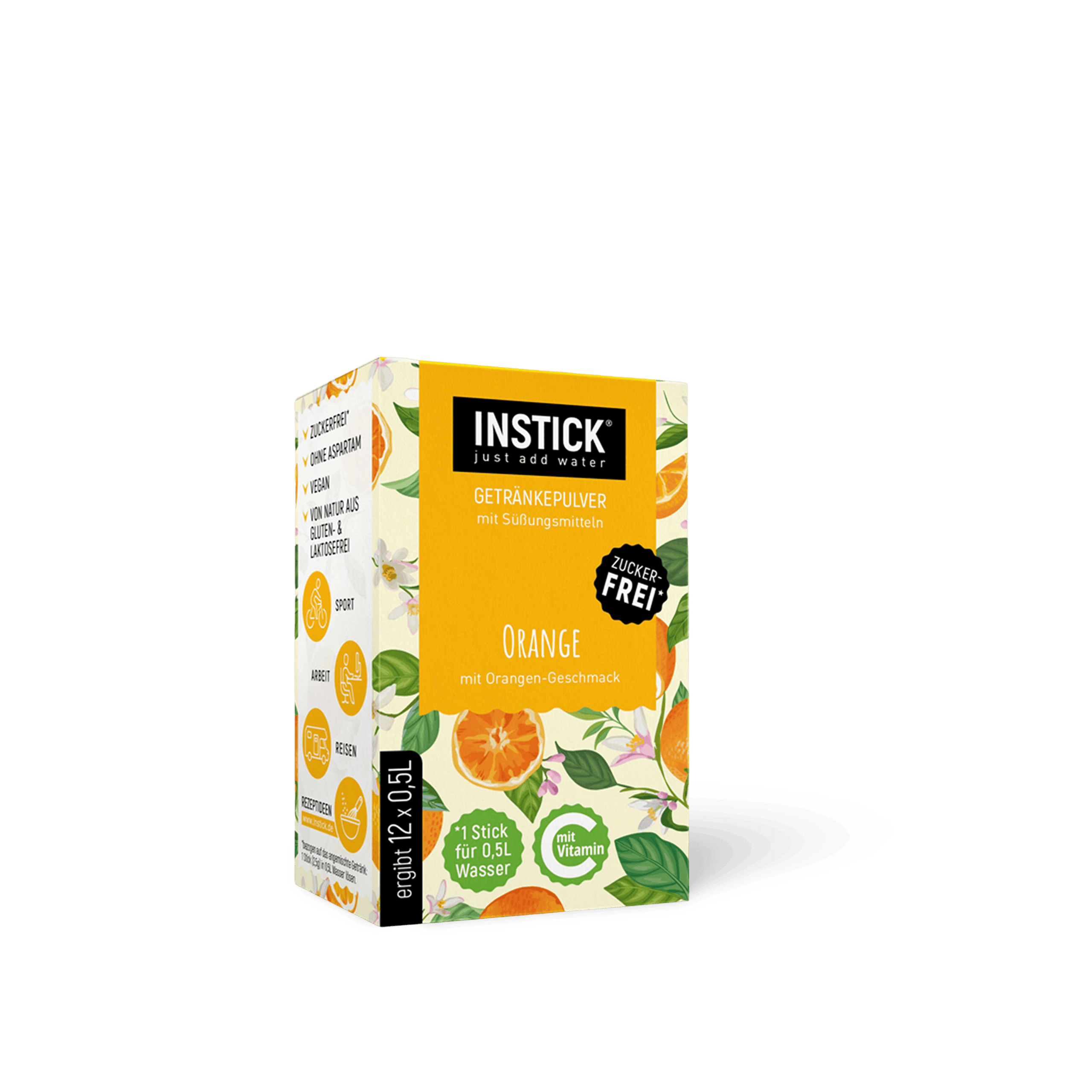 INSTICK Orange Getraenkepulver Packung