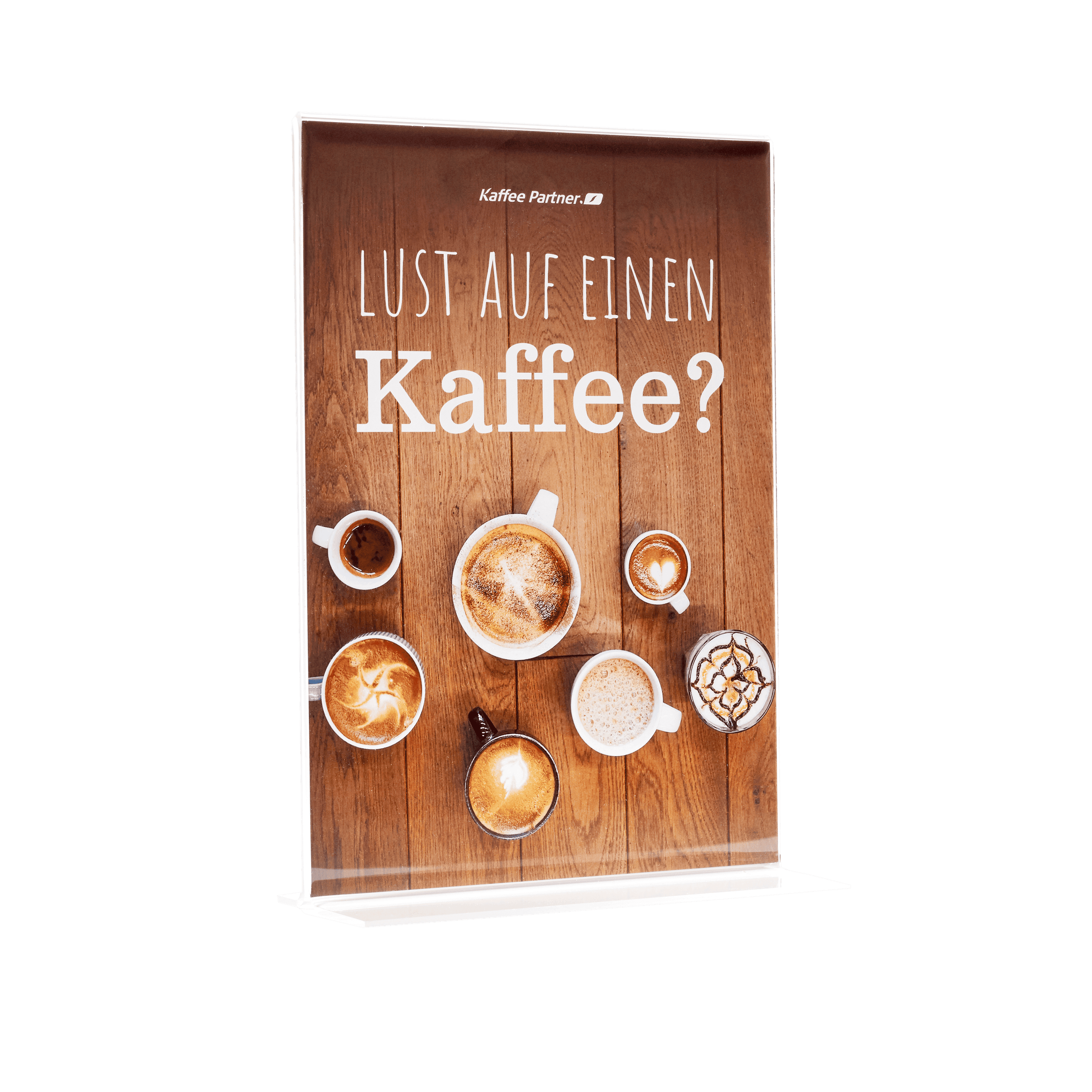 Kaffee Partner Getränkewahlblatt A5 Motiv Tasse Seitlich