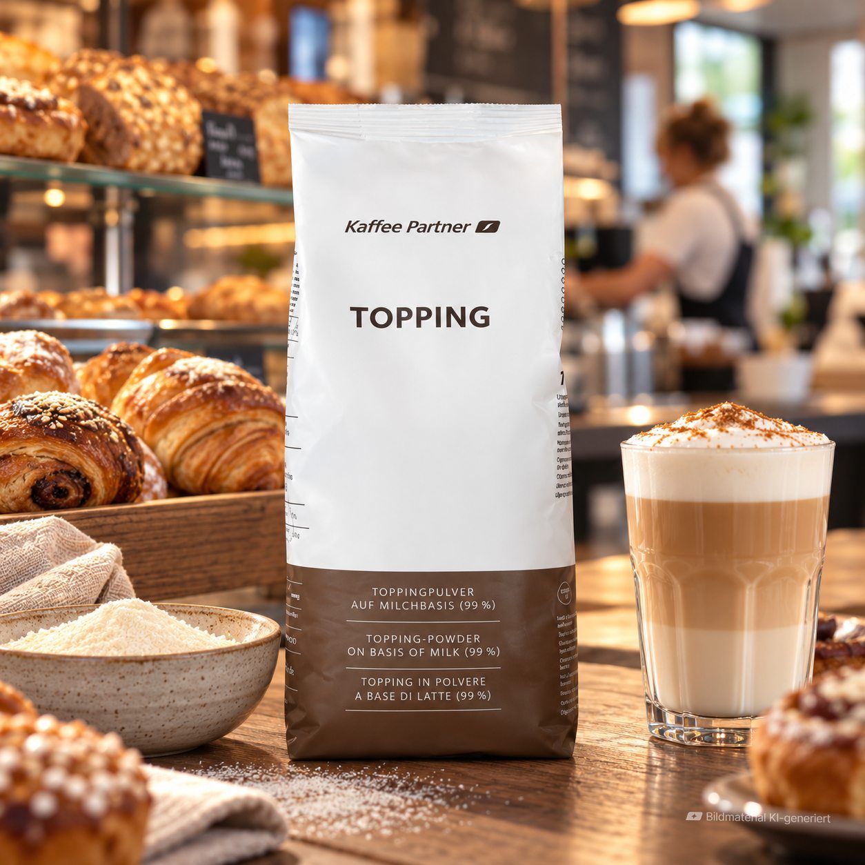 Topping in einer Bäckerei
