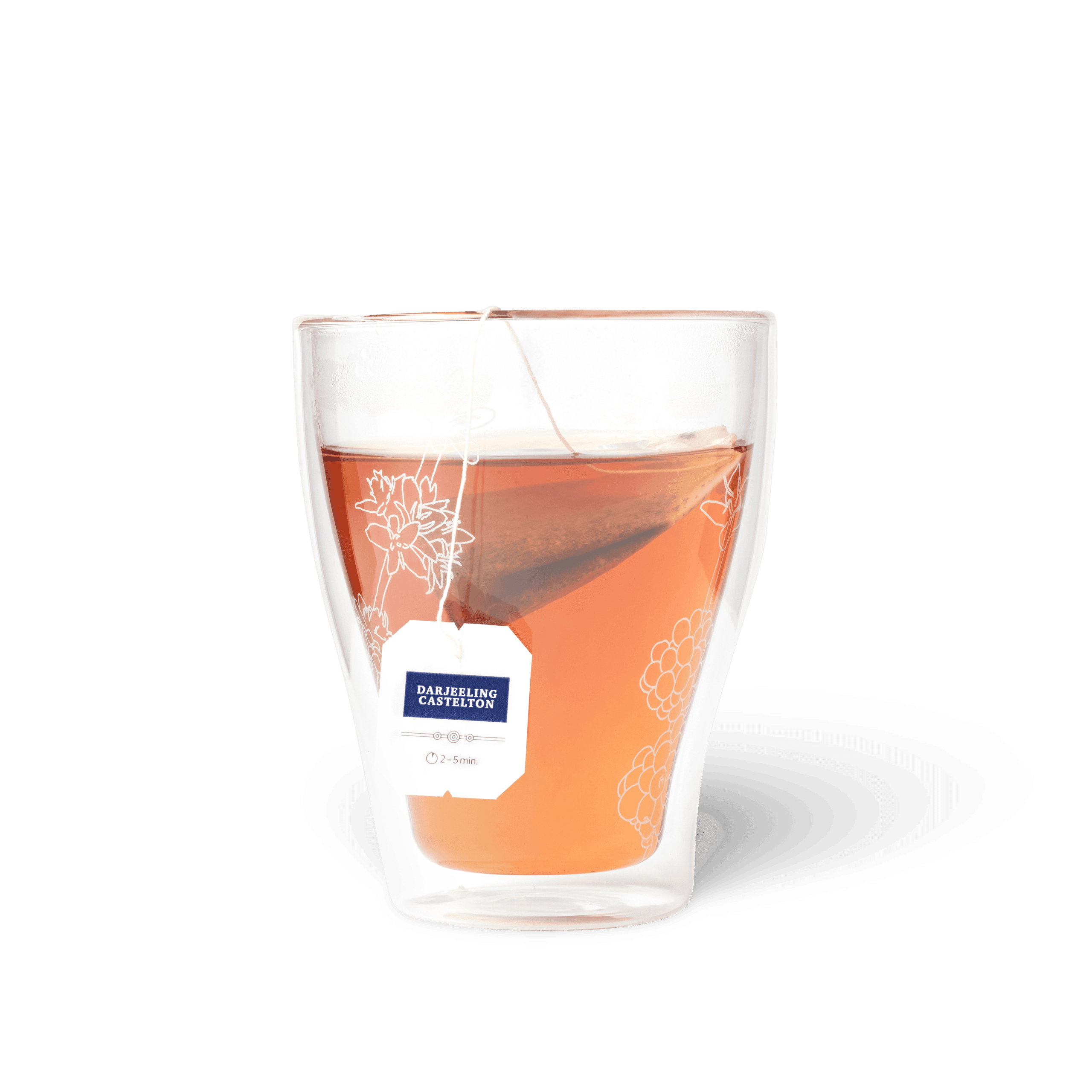 Darjeeling Tee im doppelwandigen Glas