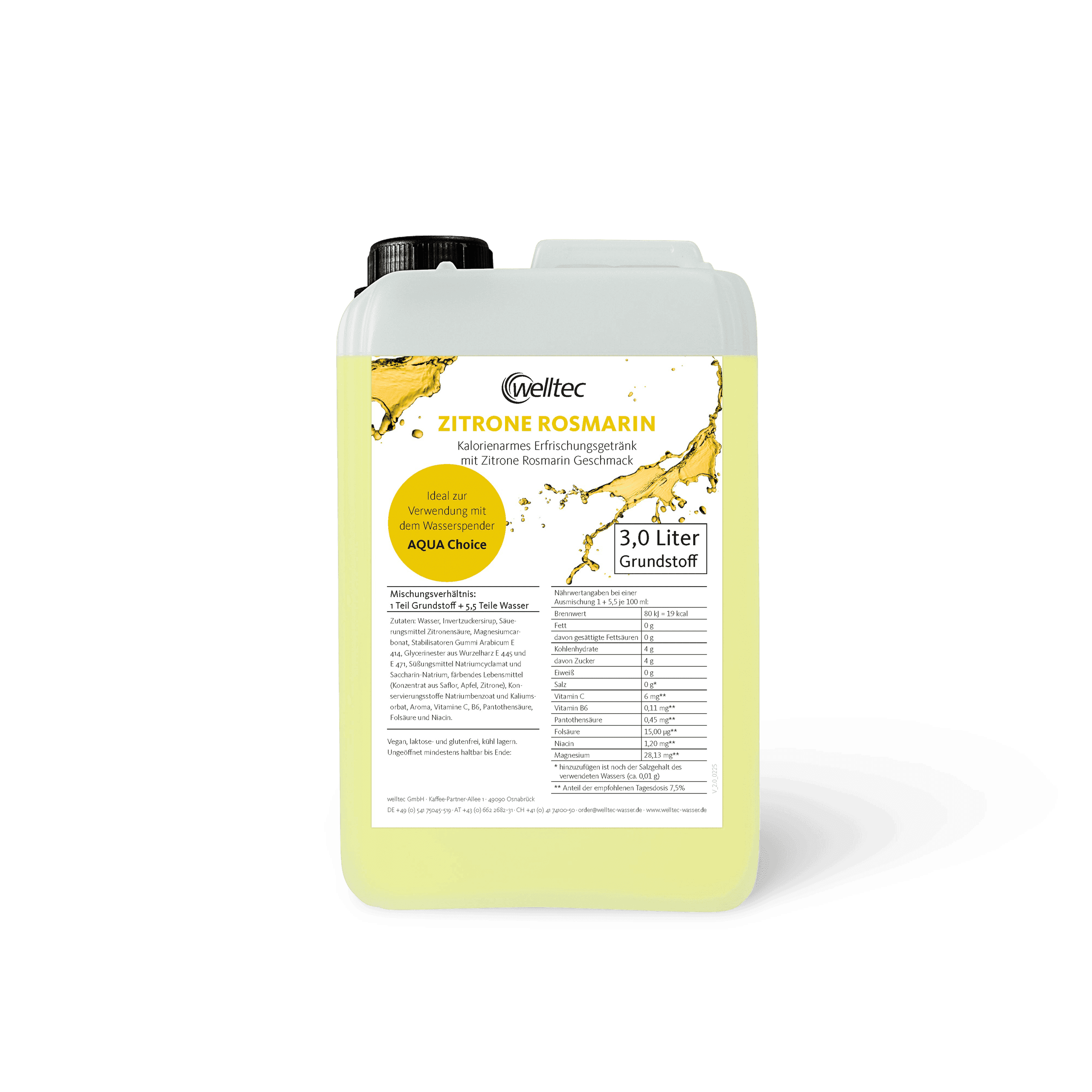 Welltec Zitronen Rosmarin 3 Liter
