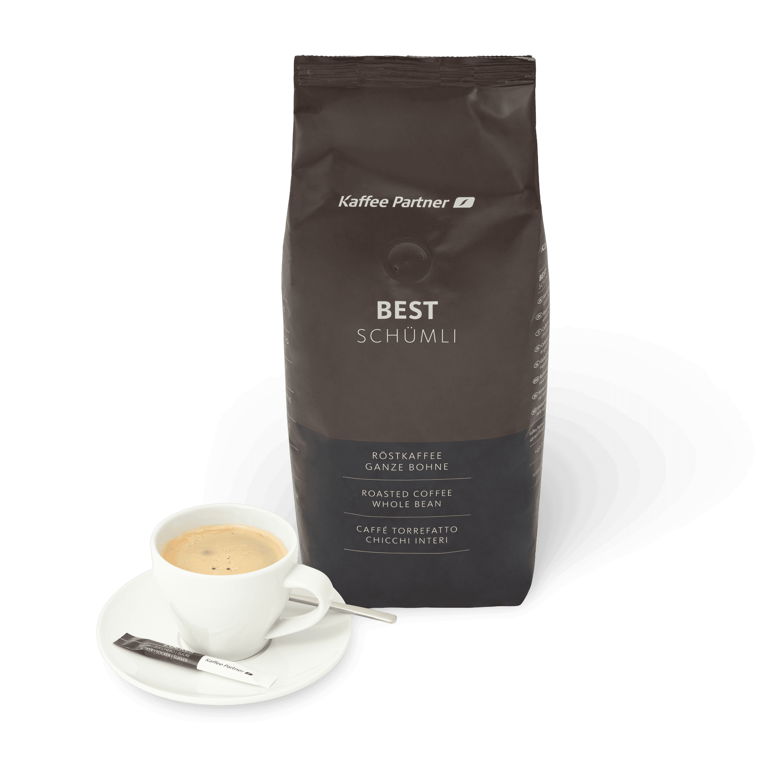 Best Schümli Kaffeebohnen mit Tasse Kaffee