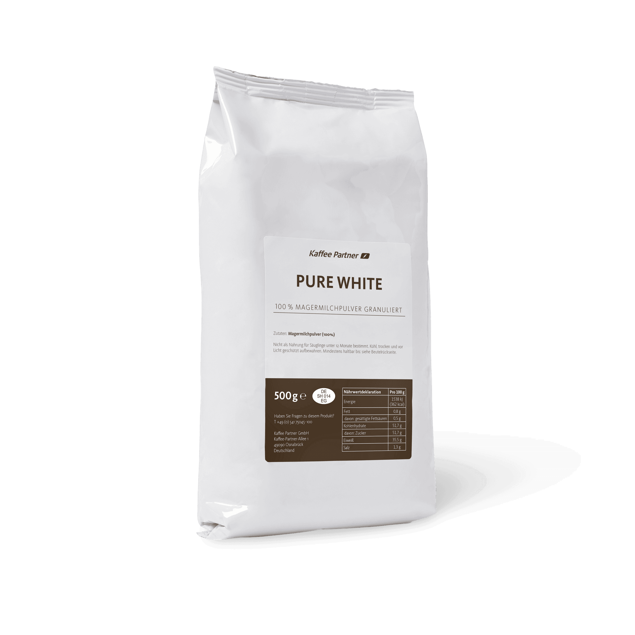 Pure White Kaffeeweißer Granulat Verpackung