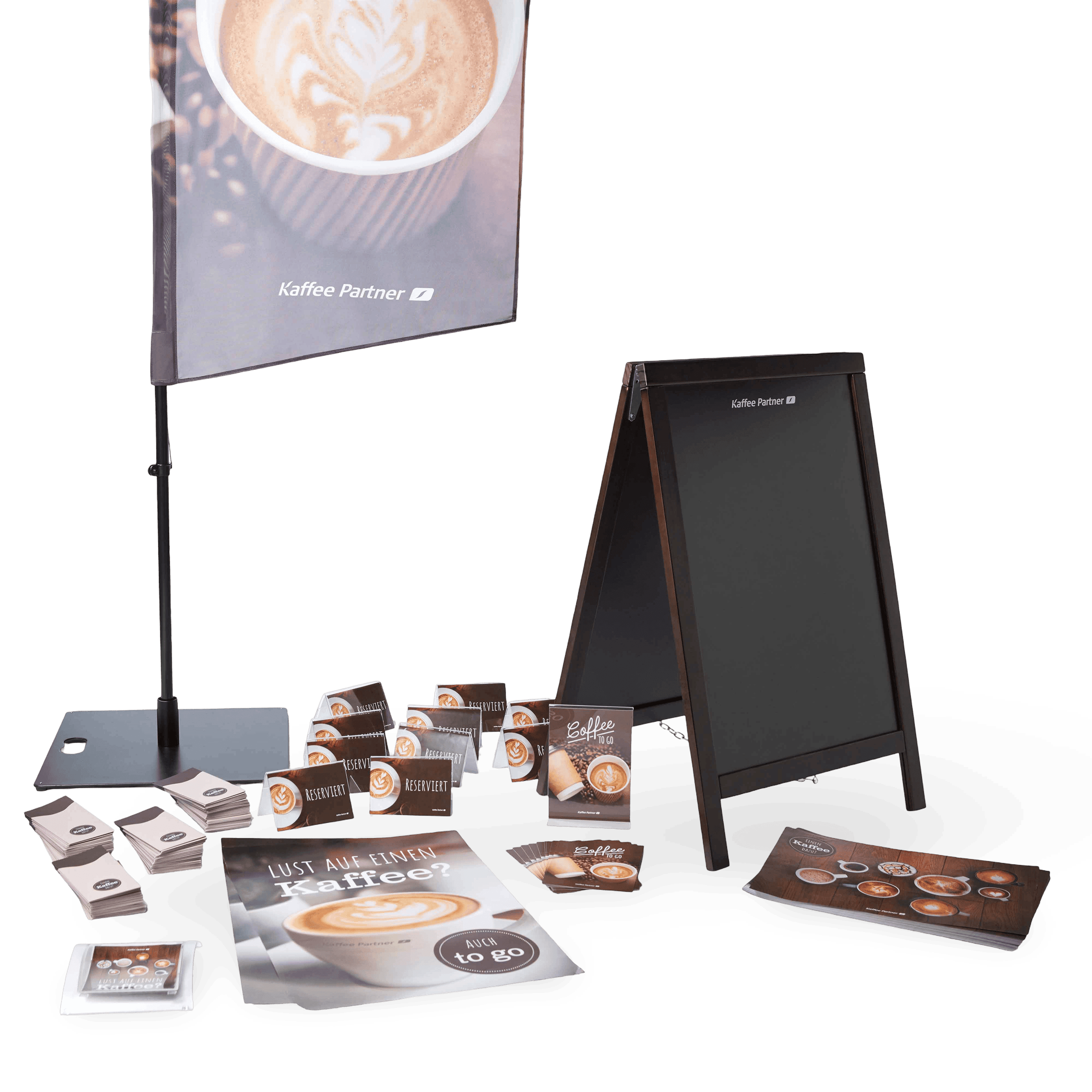 Kaffee Partner Coffee Promotion Set Gastro Plus mit Kreidetafel
