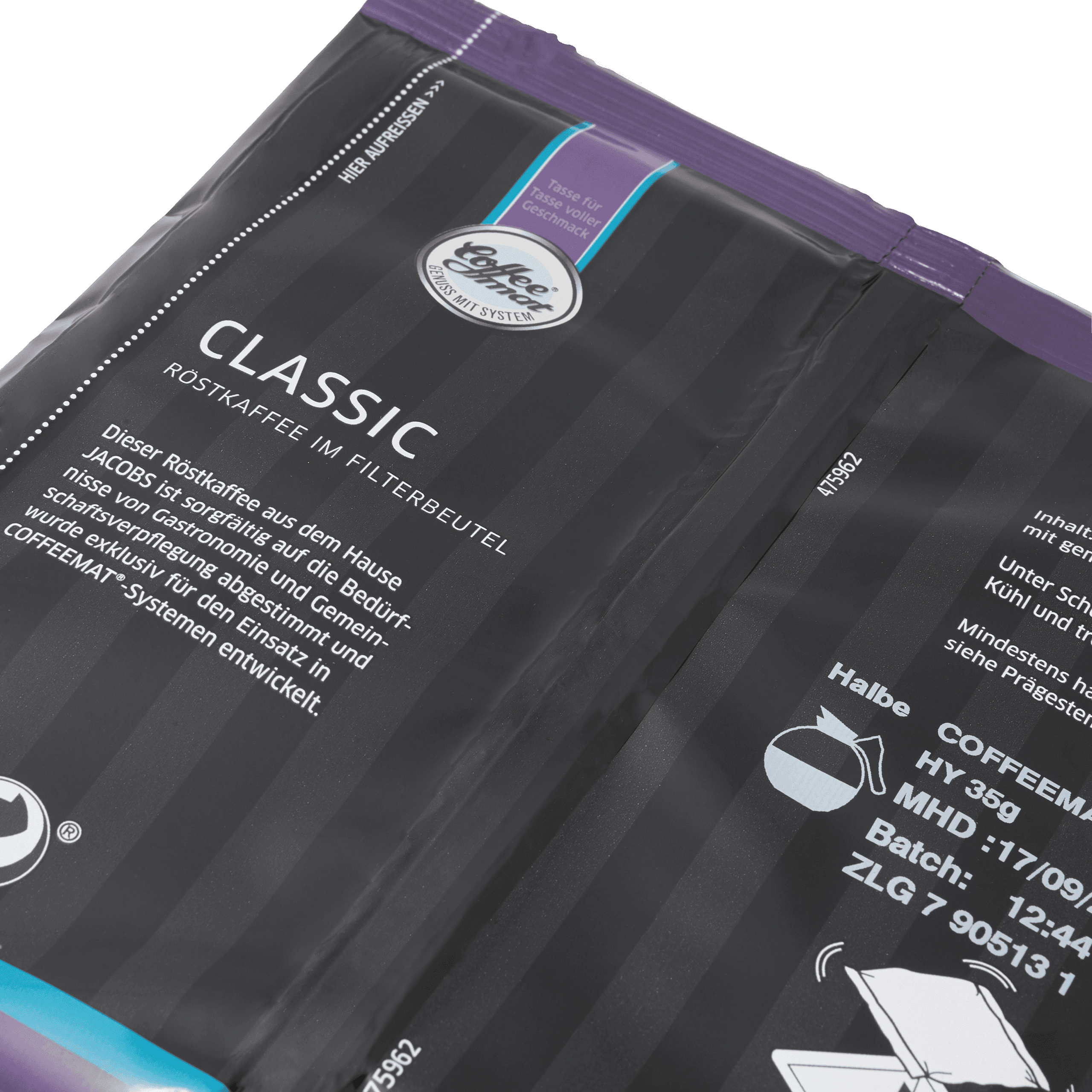 Jacobs Café Crema Classic Filterbeutel Verpackung