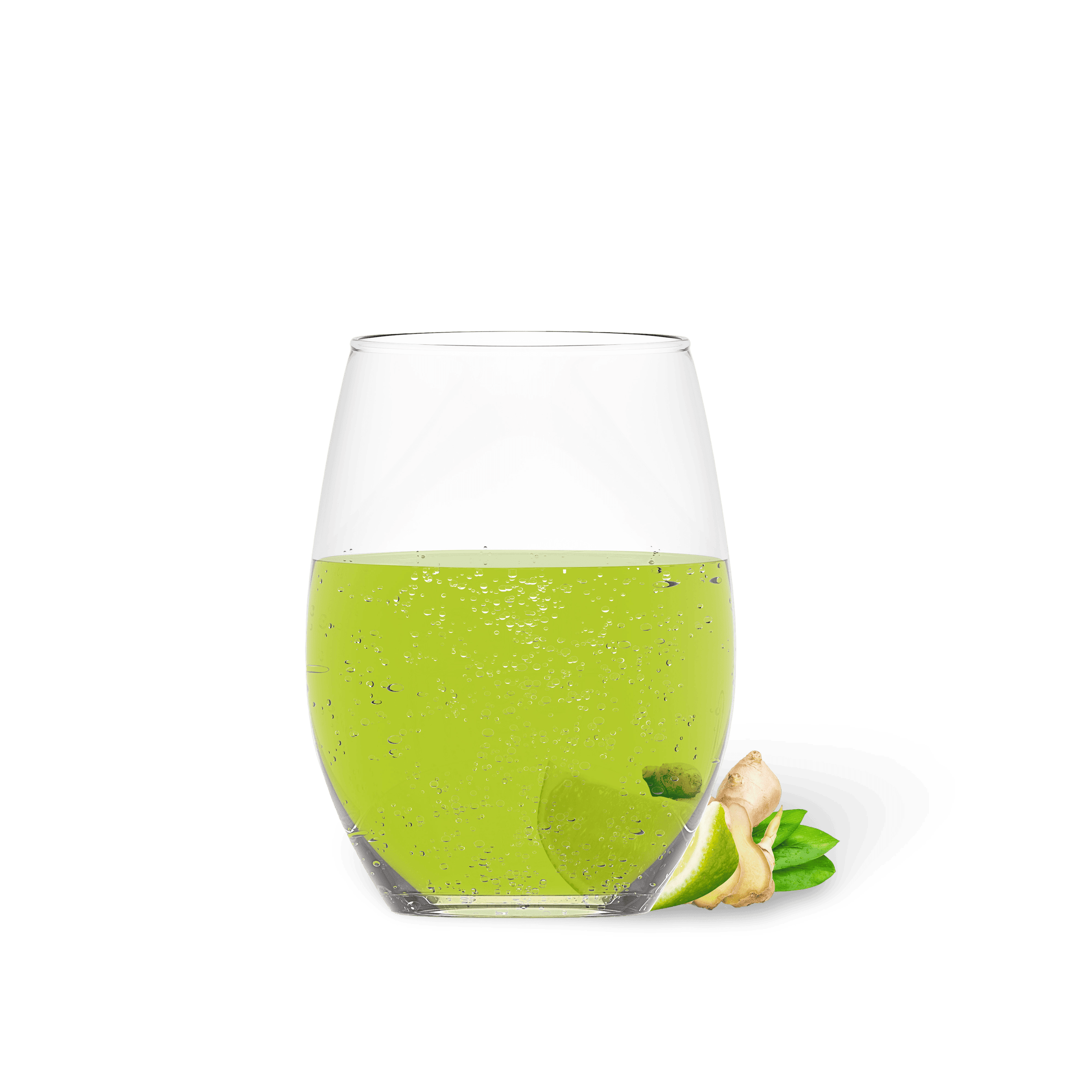 Limette Ingwer Getraenk im Glas