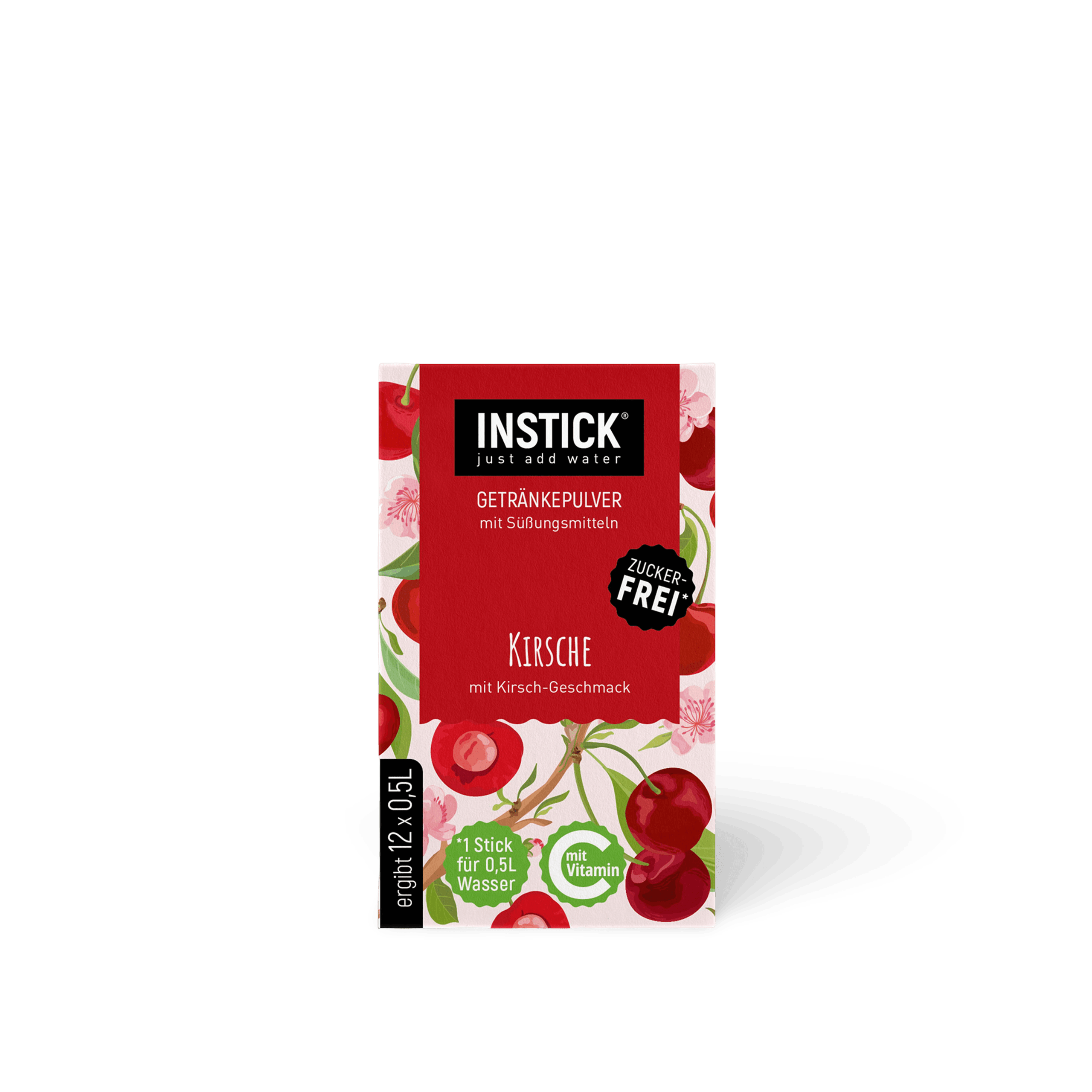 INSTICK Kirsche Getraenkepulver ohne Zucker