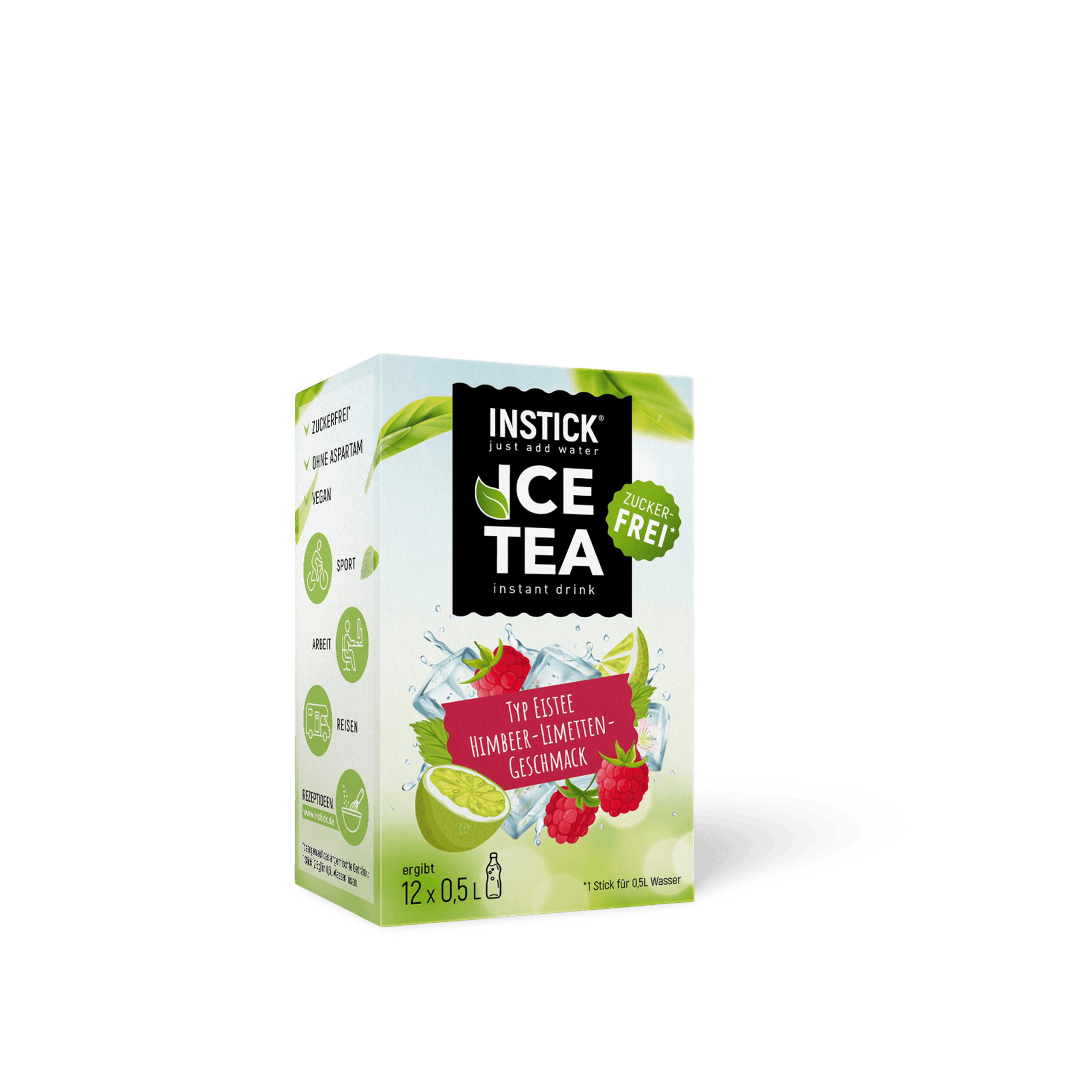 INSTICK Ice Tea Himbeere Limette Packung