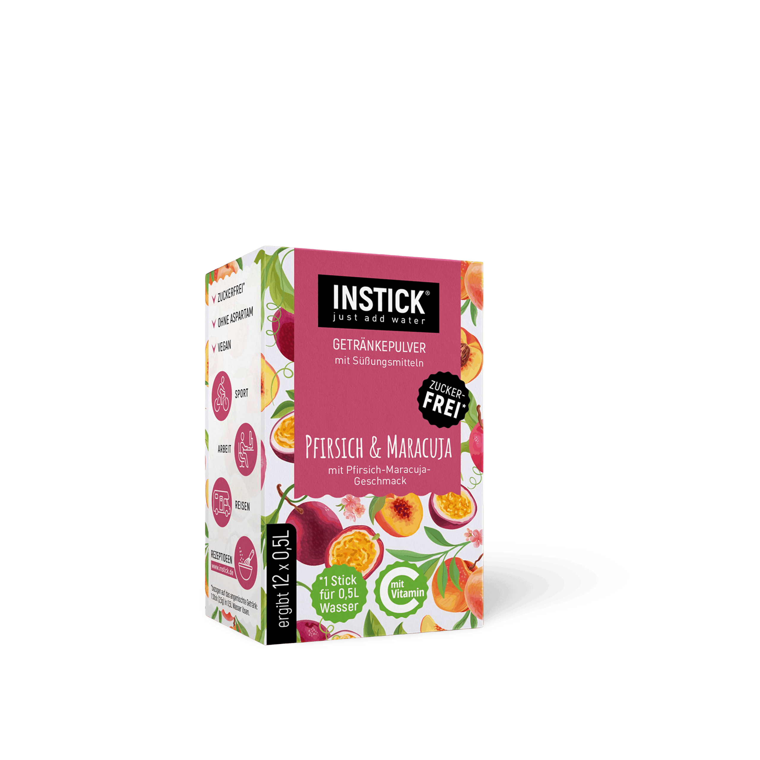 INSTICK Pfirsich Maracuja Getraenkepulver Packung