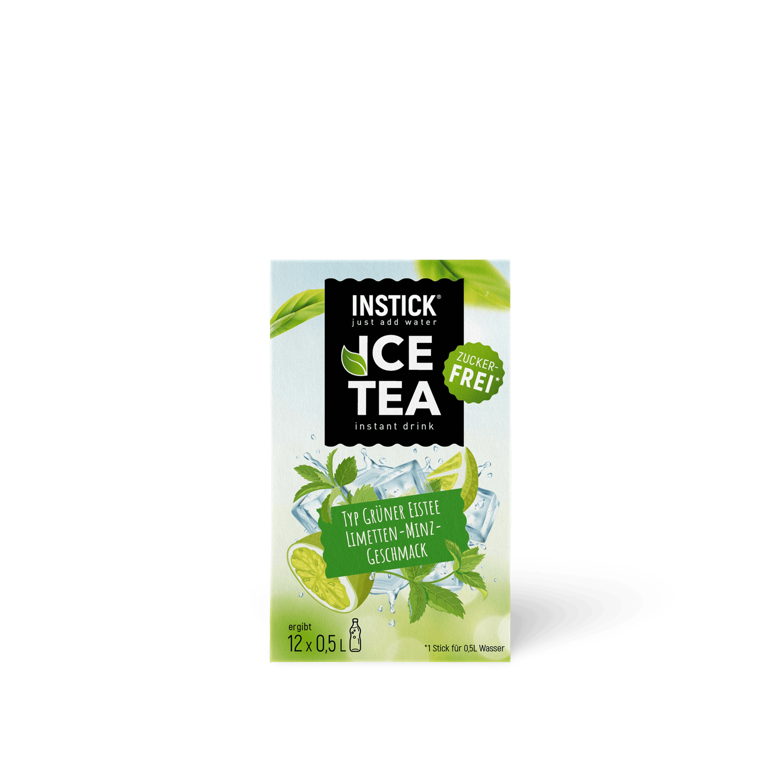 Instick Ice Tea mit grünem Tee, Limette und Minze, zuckerfrei
