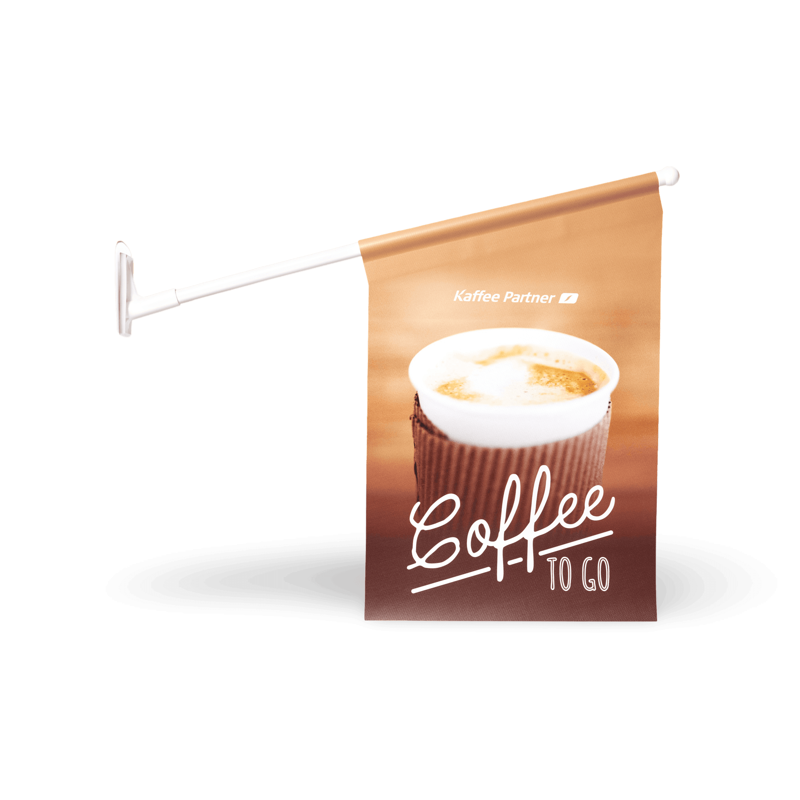 Kaffee Partner Kioskfahne zur Außenanbringung