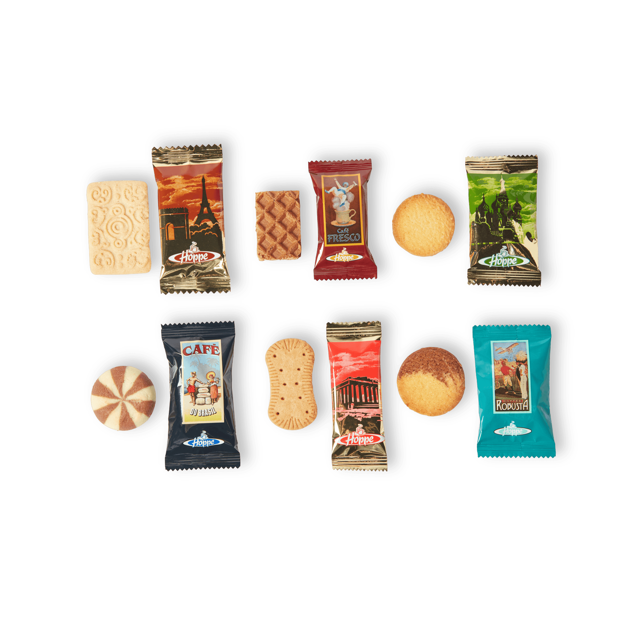 Hoppe Gebäck Mix mit verschiedenen einzeln verpackten Keksen