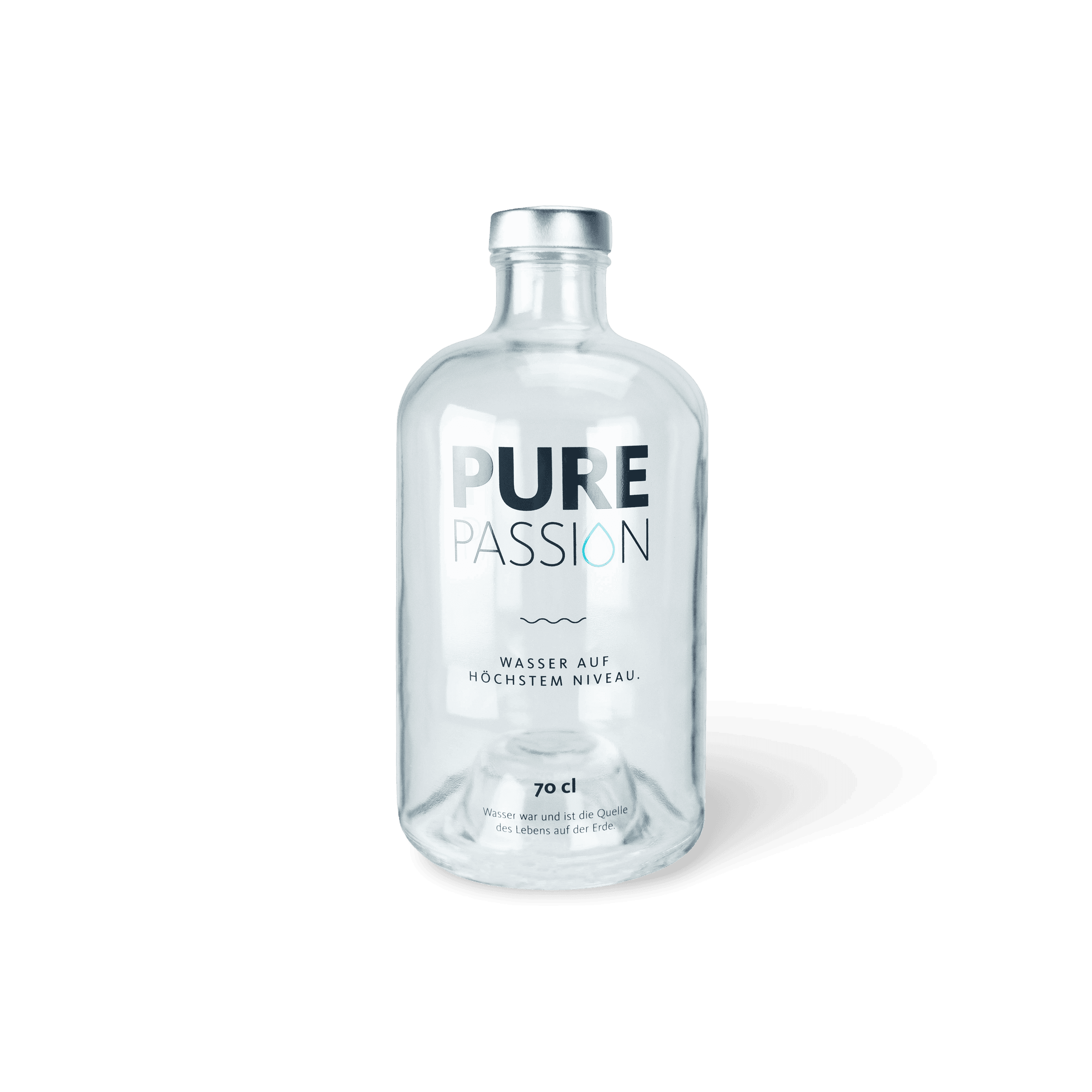 Glasflasche PURE Passion 0,7 Liter mit Deckel