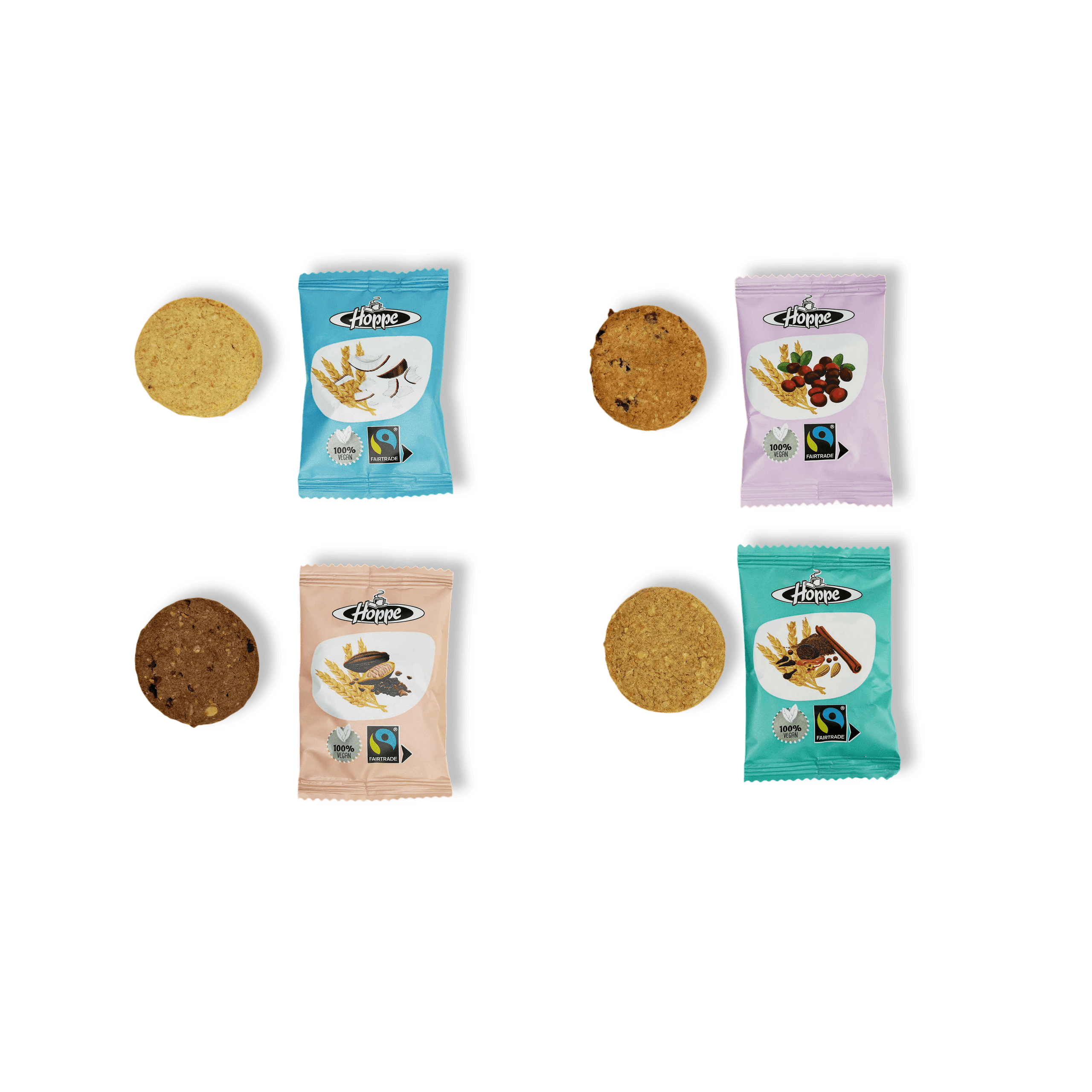 Kekssortiment einzeln verpackt mit verschiedenen Sorten