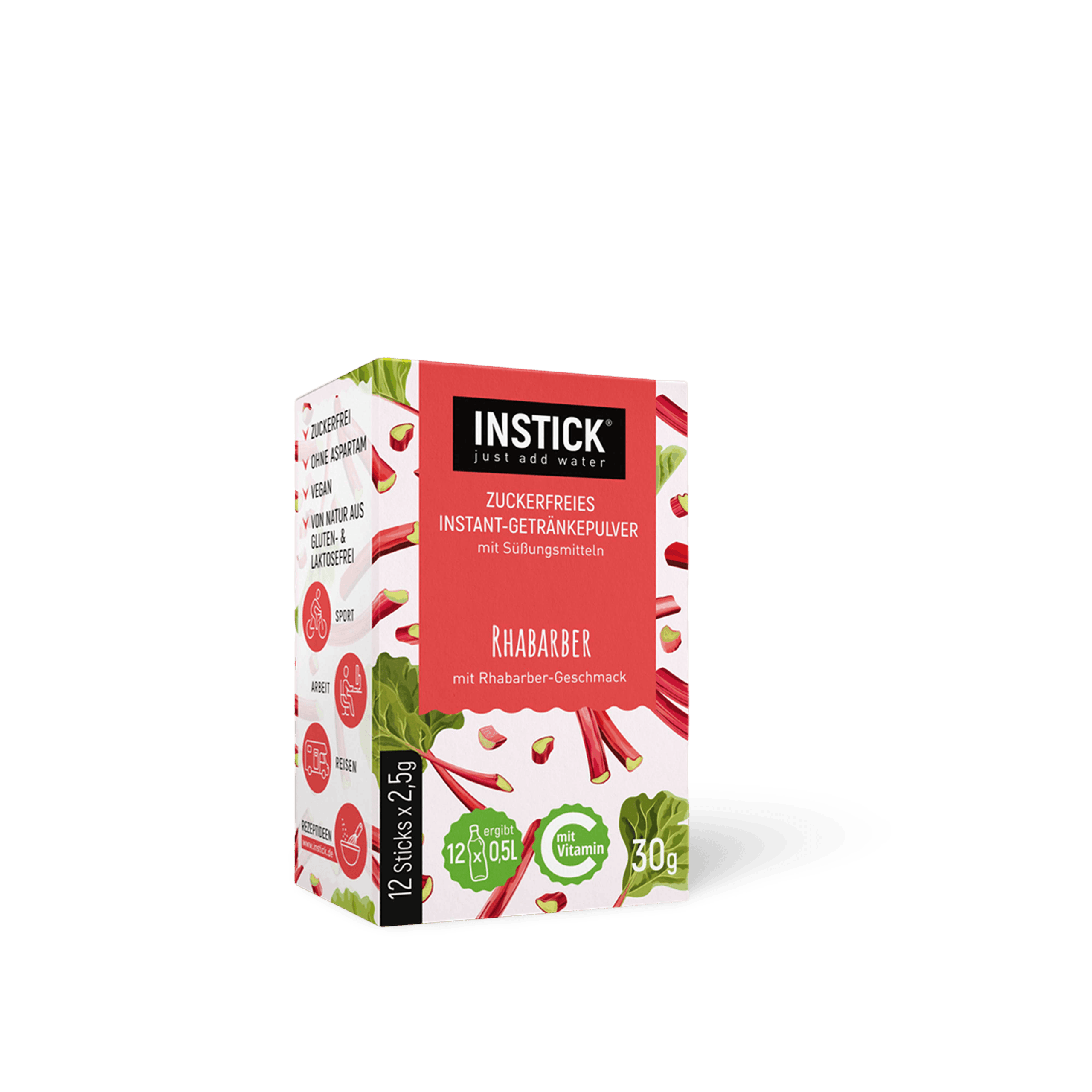 INSTICK Rhabarber Getraenkepulver Packung
