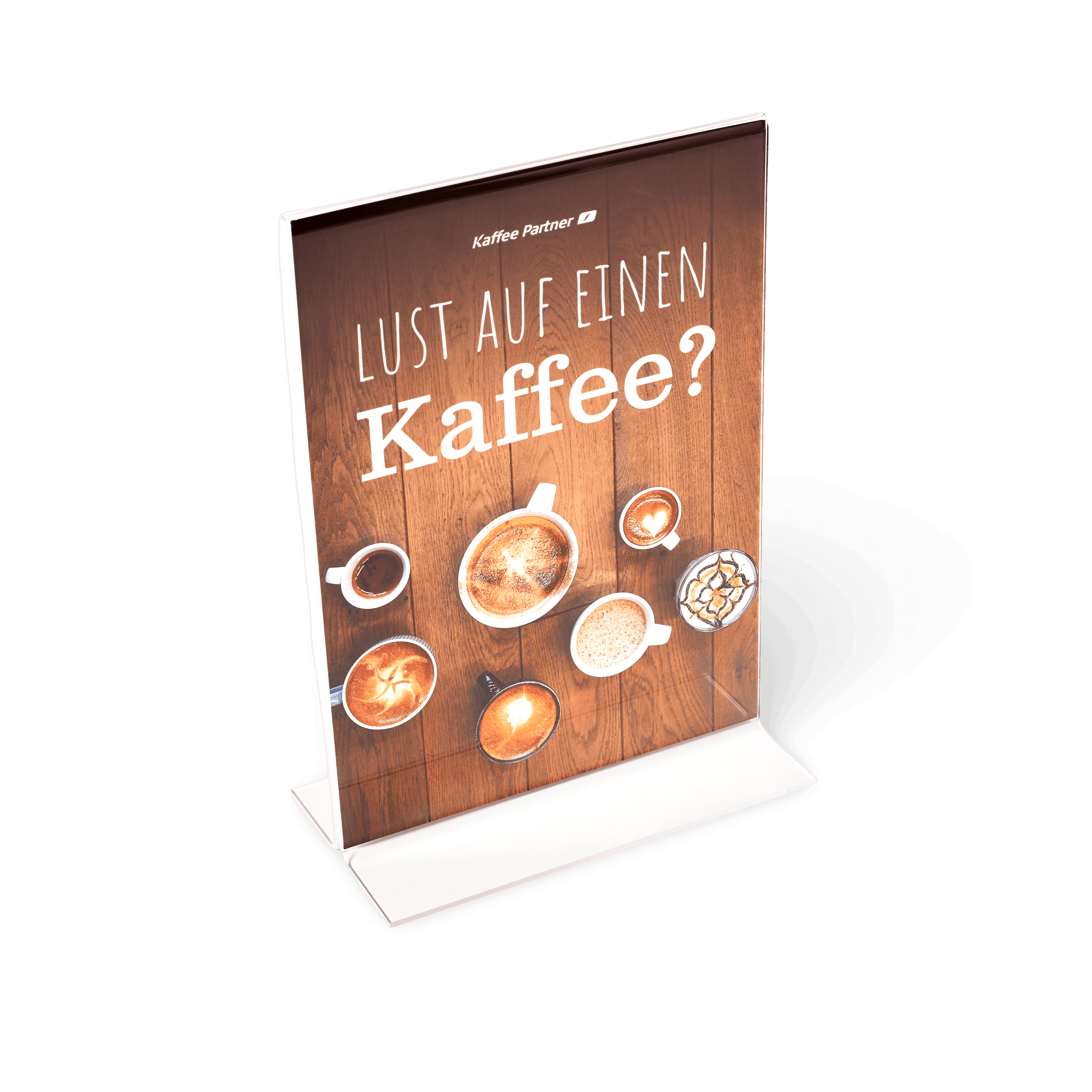 Kaffee Partner Getränkewahlblatt A5 Motiv Tasse von oben