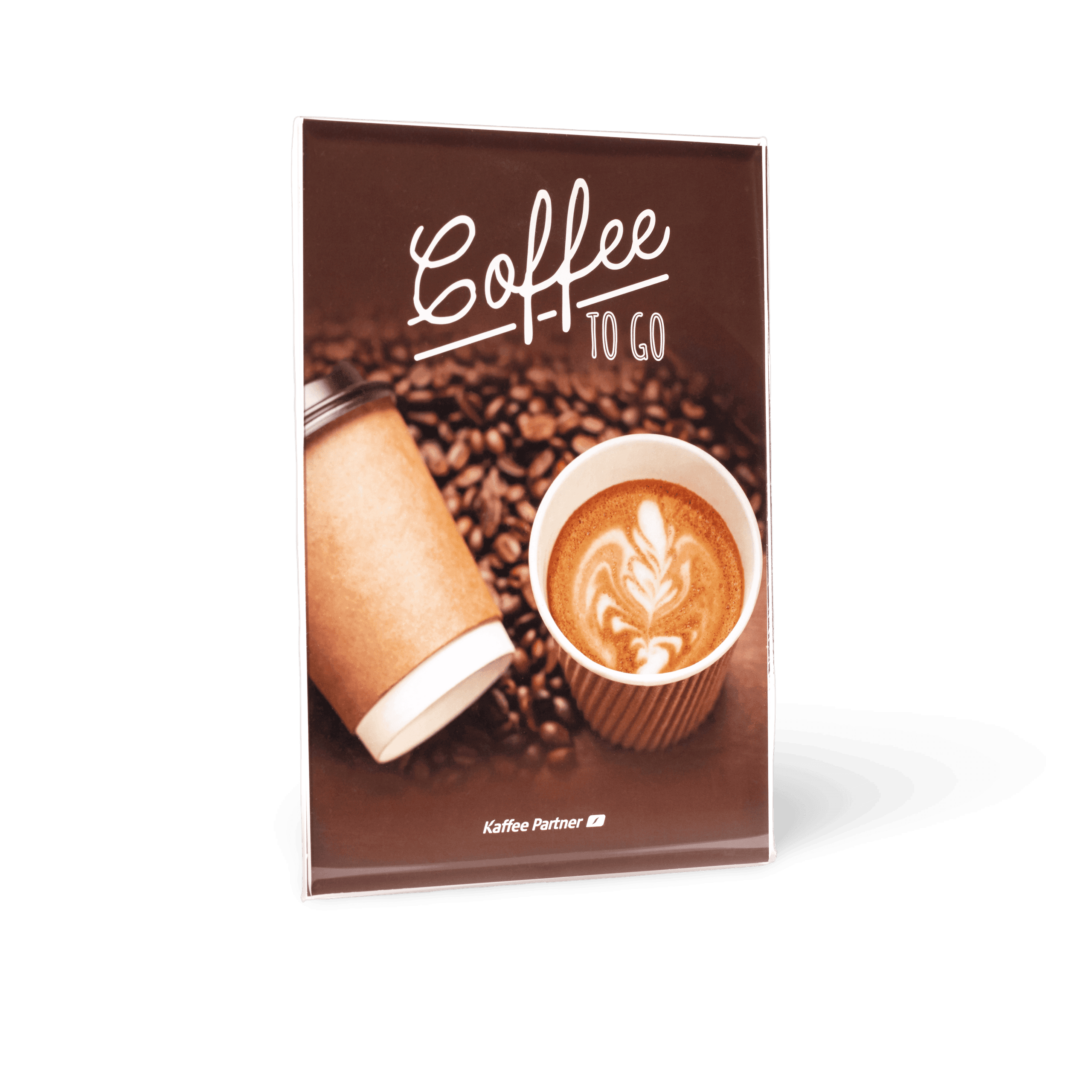 Kaffee Partner Getränkewahlblatt A5 Motiv To Go Becher seitlich