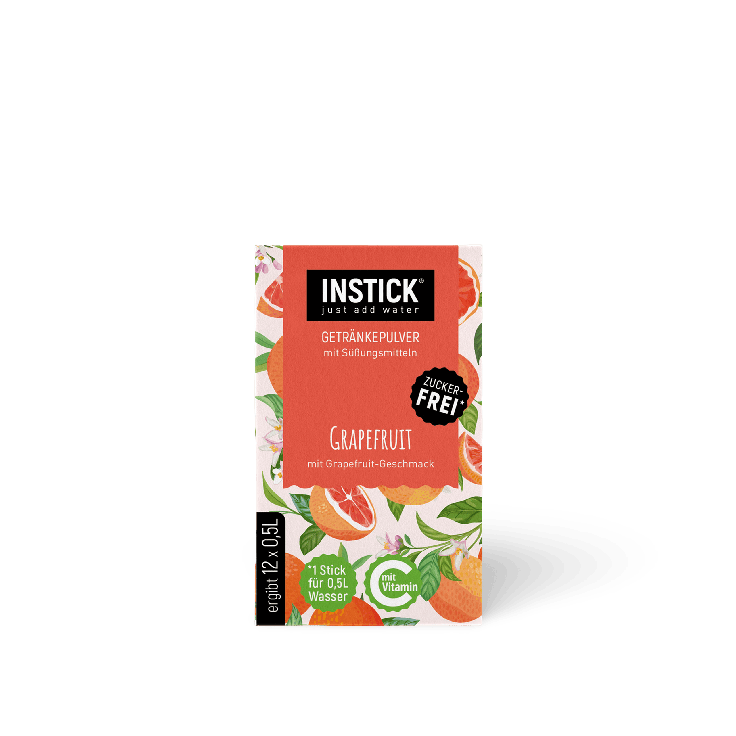 Instick Getränkepulver Grapefruit, zuckerfrei und mit frischem Grapefruitgeschmack