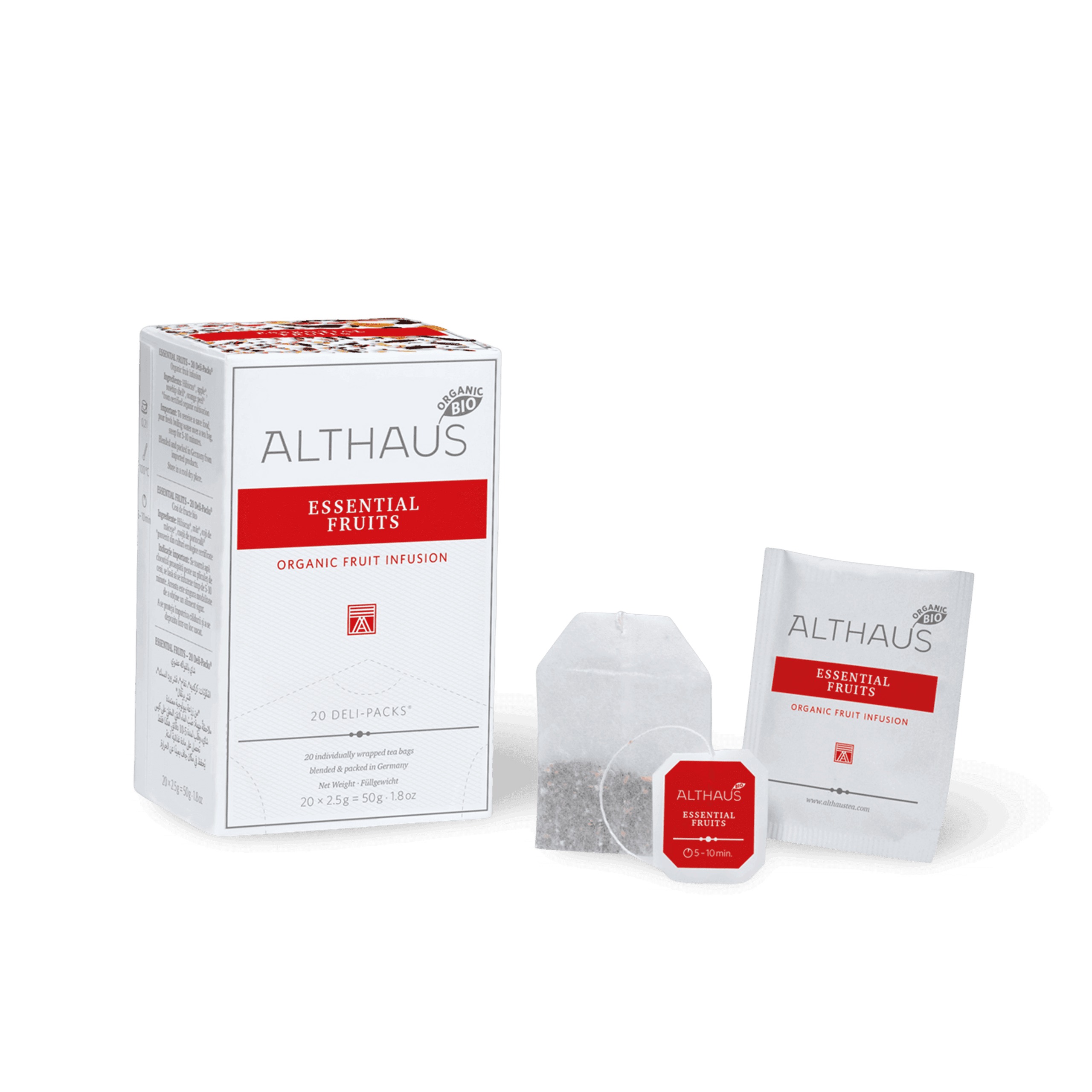 Althaus Essential Fruits Tee mit Teebeutel  Titel: