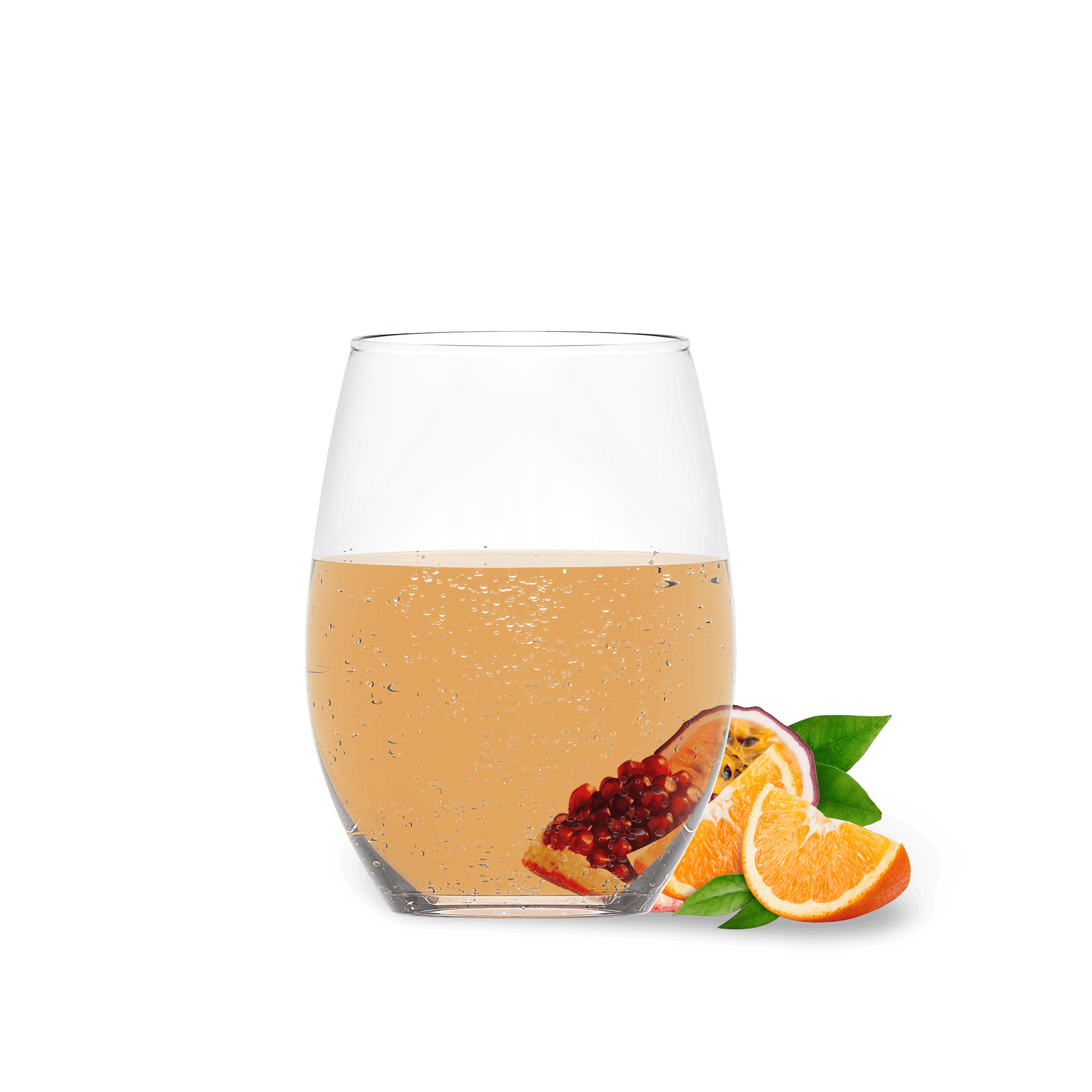 Mandarine Granatapfel Getraenk im Glas