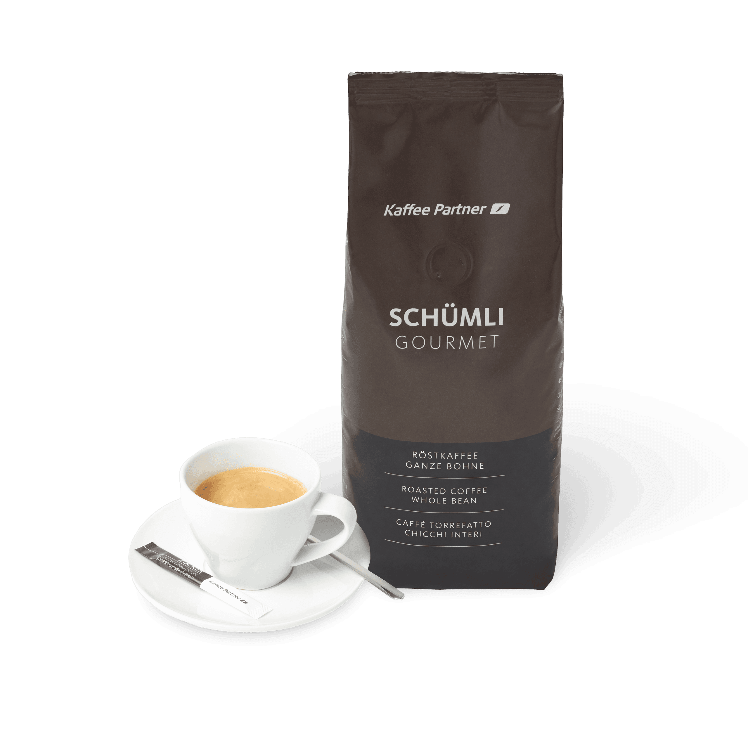 Schümli Gourmet Kaffeebohnen mit Tasse