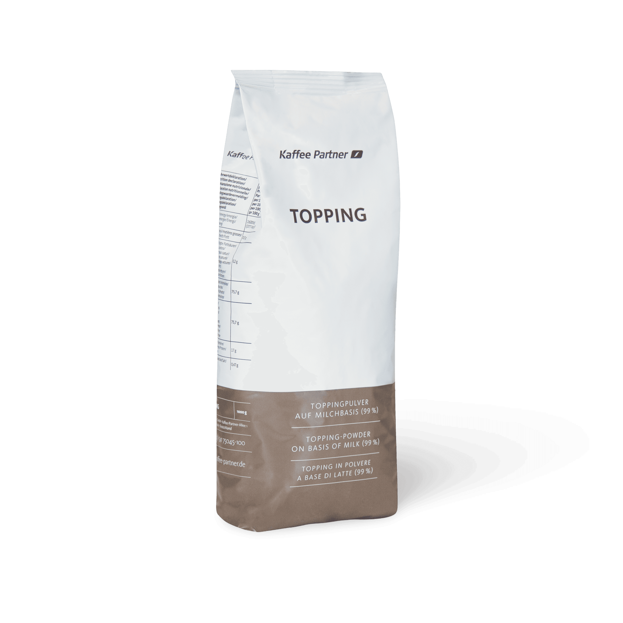 Kaffee Partner Topping Milchpulver Verpackung