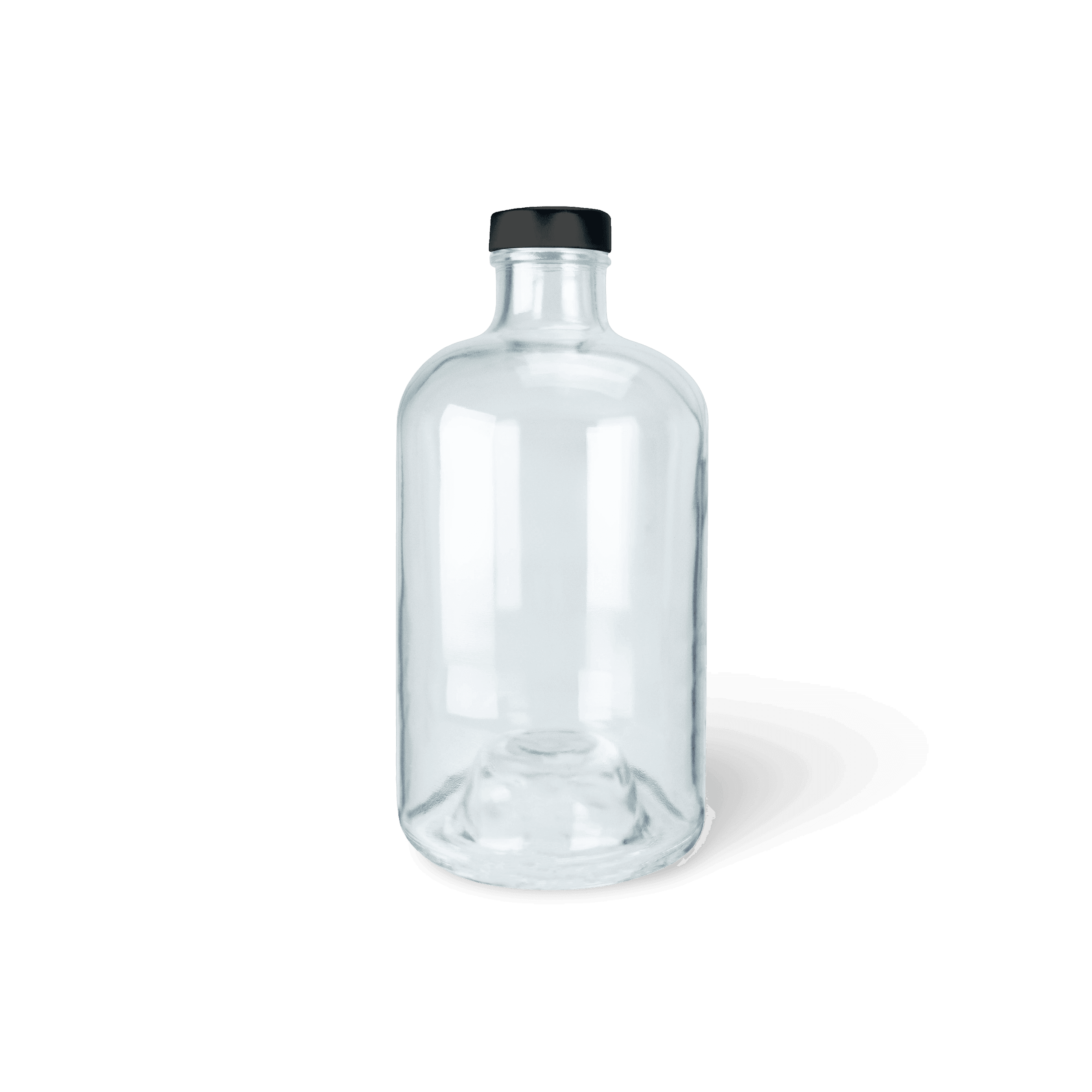 Pure Flasche mit schwarzem Deckel