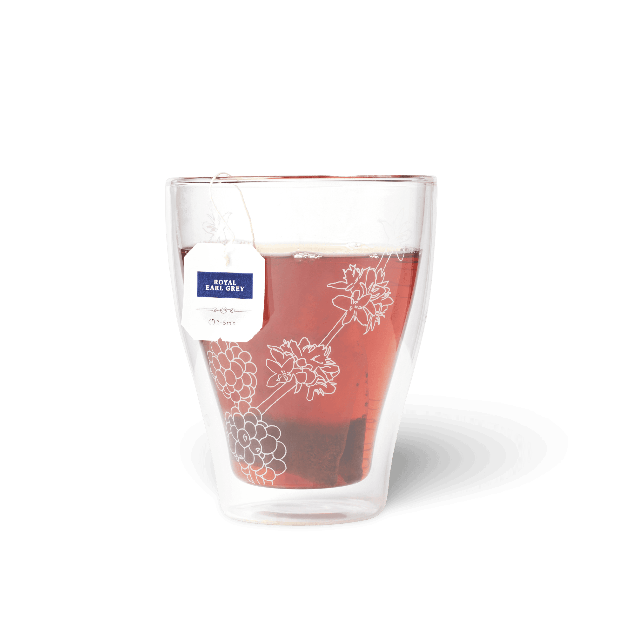 Earl Grey Tee im Glas mit Althaus Teebeutel