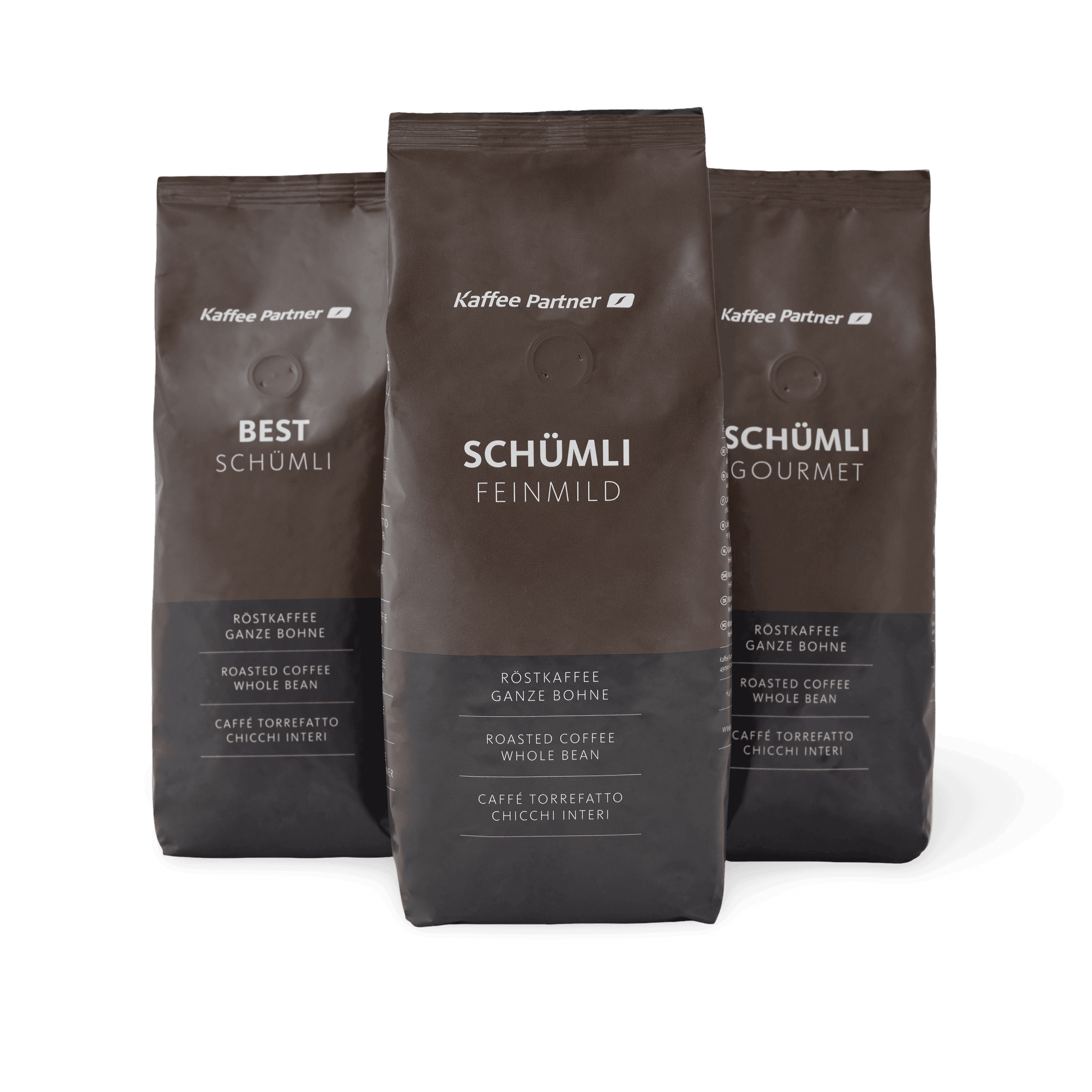 Kaffee Partner Schümli Kaffeesortiment mit ganzen Bohnen
